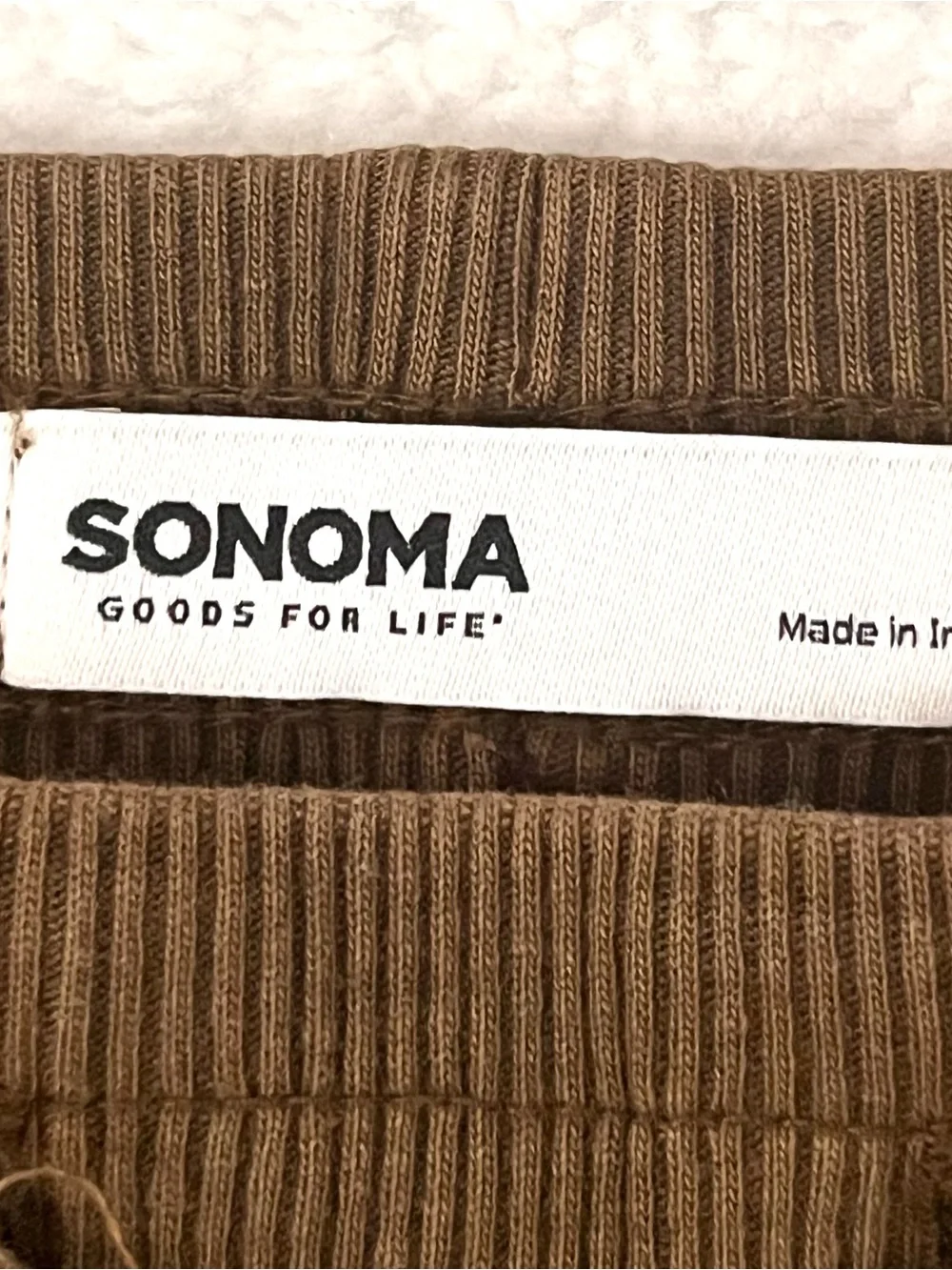 Sonoma women’s Brown Cargo Pants with Drawstring Waist - Picture 2 of 12